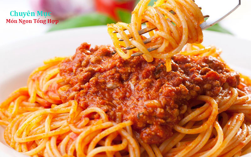 cách làm món mỳ ý spaghetti đơn giản